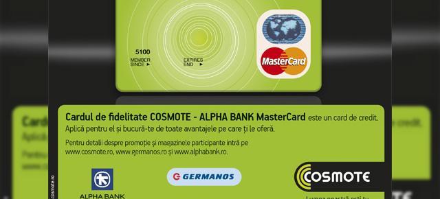 Reduceri și premii de 100 lei pentru deținătorii cardului Cosmote Alpha MasterCard
