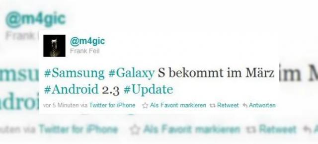 Android 2.3 pe Samsung Galaxy S din martie!