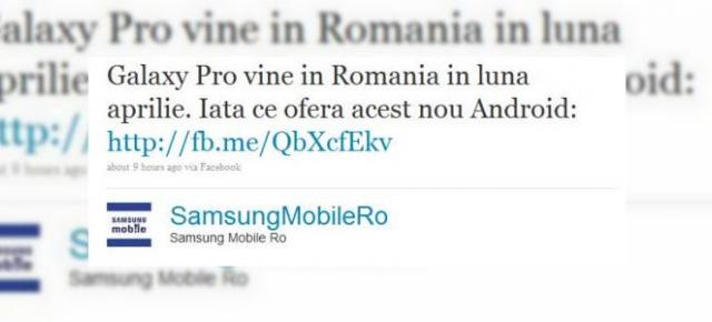 Samsung Galaxy Pro sosește În România În aprilie: tandem atractiv Android - tastatură QWERTY fizică