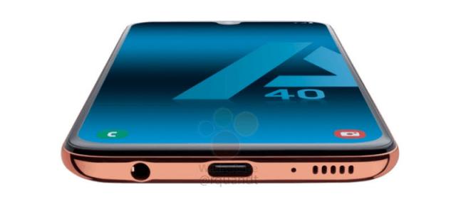 Samsung Galaxy A40 se afișează în randări; Corp din plastic, cameră duală și baterie mare
