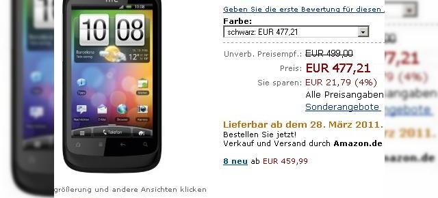 HTC Desire S sosește În Europa la prețul de 459.99 euro
