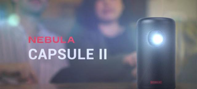 Ofertă bună la Anker Nebula Capsule II: proiector HD cu Android TV, subwoofer, corp cât o doză de Cola