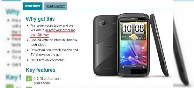HTC Sensation lansat prin Vodafone În data de 19 mai În Marea Britanie