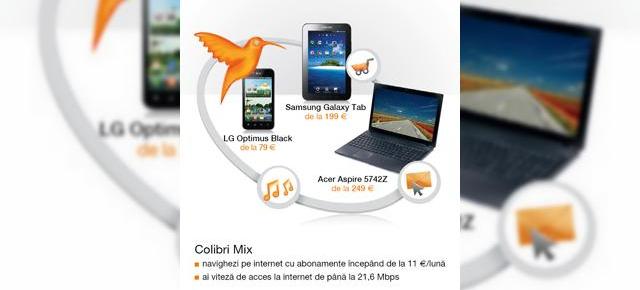 Orange lansează Colibri Mix - un singur abonament de acces mobil la internet pentru smartphone și tabletă sau laptop