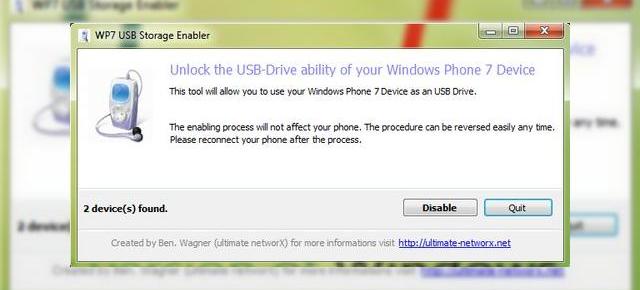 Telefoanele cu Windows Phone 7 devin acum stickuri USB printr-o aplicație specială