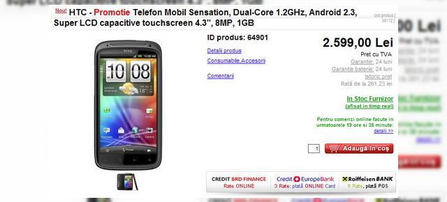 HTC Sensation disponibil În România; dual core-ul vine la Mobilissimo Încă de la debut!