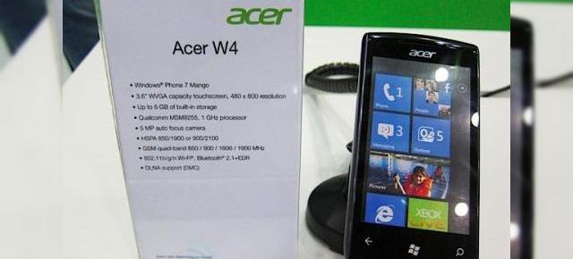 Iată primul telefon Windows Phone Mango! Acer W4 surprins la Computex! (Video)