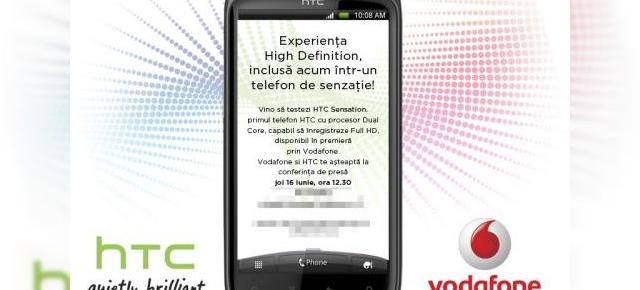 HTC Sensation debutează prin Vodafone România pe 16 iunie Într-un eveniment special
