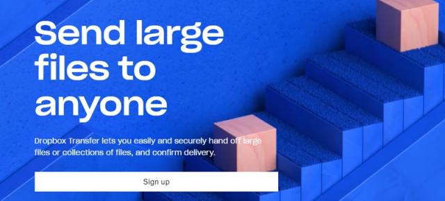 Dropbox Transfer este un nou serviciu ce permite trimiterea fișierelor de mari dimensiuni, de până la 100 GB