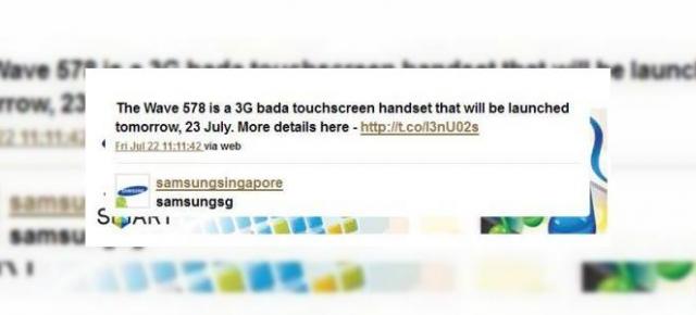 Samsung Wave 578, un nou model Bada OS lansat azi