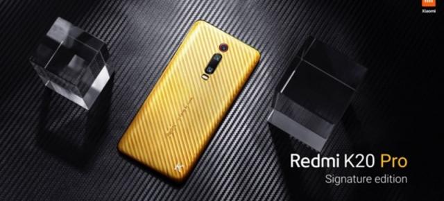 Încă un telefon cu aur și diamante: Redmi K20 Pro Signature Edition devine oficial