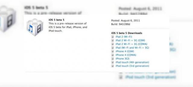 iOS 5 beta 5 disponibil acum: iată câteva modificări