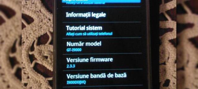 Android 2.3.3 disponibil pentru Samsung Galaxy S În România