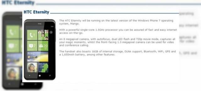 HTC Omega și HTC Eternity au specificațiile confirmate Înainte de lansarea oficială! Iată-le!