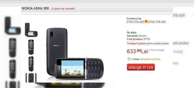 Nokia Asha 300 disponibil acum În România, la prețul de 633 lei