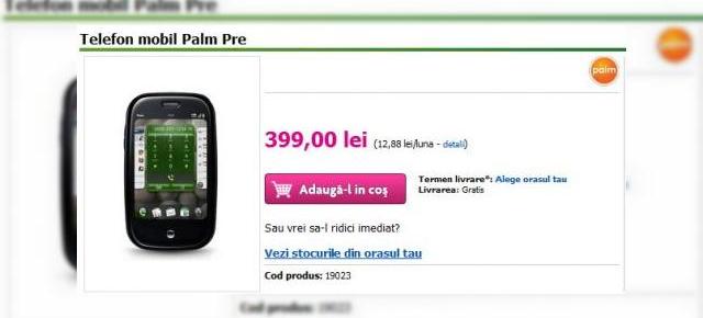 Palm Pre la preț de nimic