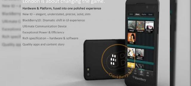 BlackBerry London - imagine nouă scăpată pe web