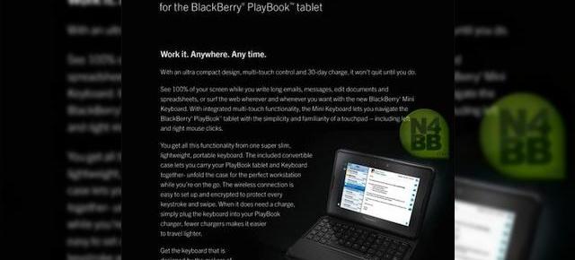 BlackBerry PlayBook Mini Keyboard din 23 Martie (zvon)