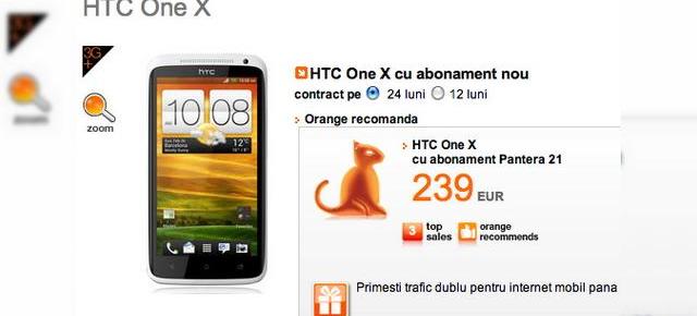 HTC One X afișat În oferta Orange România