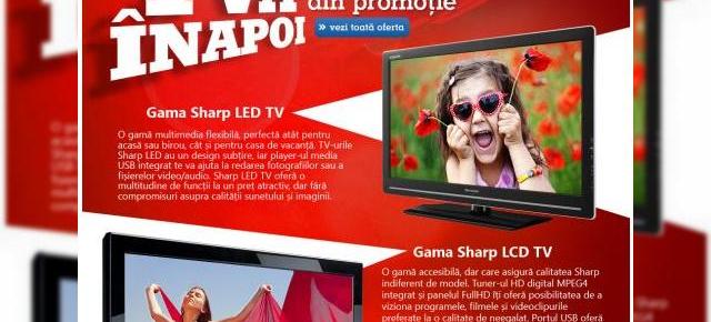 Continuă Crazy Days la eMag, astăzi cu televizoare Sharp cu TVA Înapoi!
