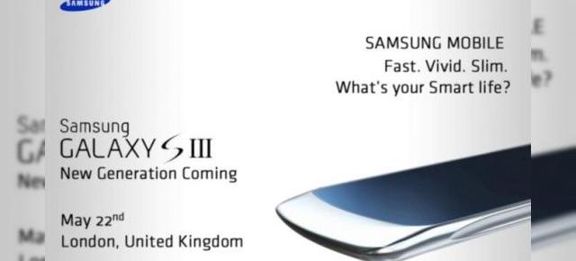 Samsung Galaxy S III din nou Într-o imagine "de presă", se lansează pe 22 mai?