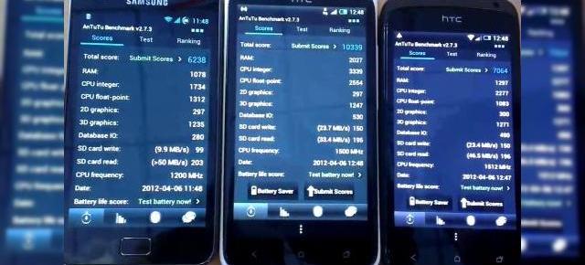 HTC Își Încordează mușchii la concurență; Benchmark HTC One X vs. HTC One S vs. Samsung Galaxy S II