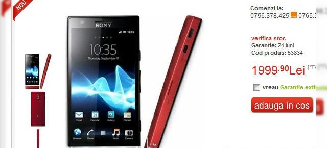 Sony Xperia P disponibil În oferă Quickmobile.ro! Primul telefon cu ecran WhiteMagic din România!