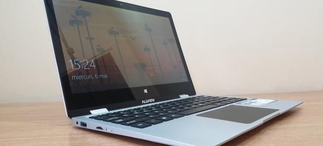 Prezentare Allview Allbook Y-100; Laptop convertibil ideal pentru școala de acasă, ce vine la preț accesibil și cu Windows 10 Home preinstalat
