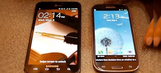 Samsung Galaxy S III versus Galaxy Note - vârfurile tehnologice de la Samsung in duel (Video)