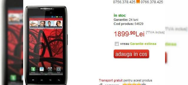 Baterie la MAXX! Motorola RAZR MAXX disponibil În România; Iată prețul!