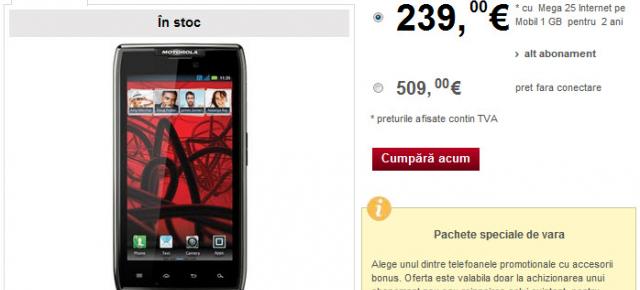Motorola RAZR Maxx În oferta Vodafone