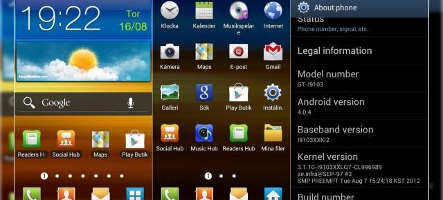 Samsung Galaxy R primește Android 4.0 Ice Cream Sandwich