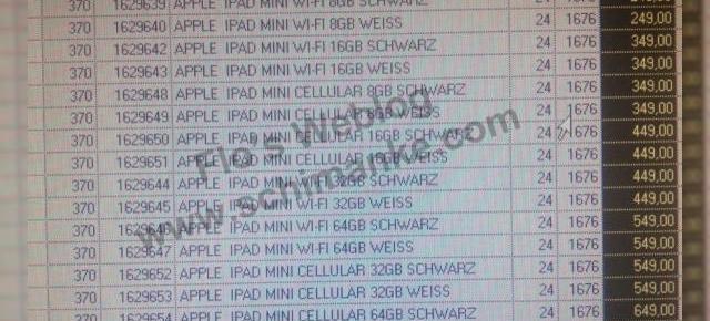 iPad Mini apare În oferta unui retailer german! Avem primele prețuri, pornind de la 249 de euro!