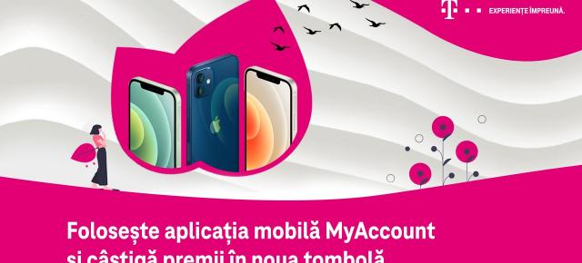 Telekom premiază utilizatorii aplicației mobile MyAccount; Pune la bătaie premii în valoare de mii de euro