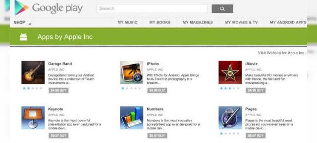 Aplicații tipice Apple acum În Play Store: iMovie, iPhoto, GarageBand În varianta falsificată!