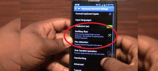 SwiftKey Flow ar putea fi deja instalat pe Samsung Galaxy Note II; Tastatura În stil Swype disponibilă!