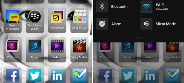Noi capturi de ecran din BlackBerry 10 OS: interfață curată, bine organizată, noi iconuri arătoase
