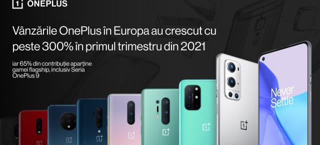 OnePlus a înregistrat o creștere a vânzărilor din Europa de peste 300% în primul trimestru din 2021