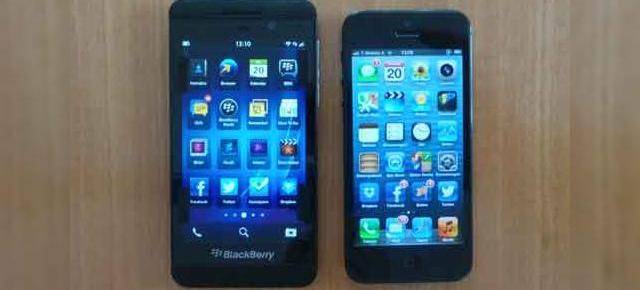 BlackBerry Z10 versus iPhone 5, comparație pentru telefoanele momentului (Video)