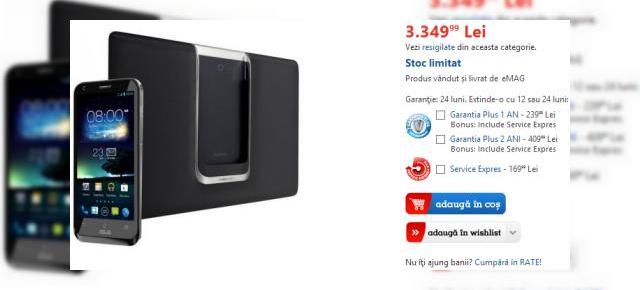 ASUS a lansat azi oficial hibridul PadFone 2 În România, eMAG.ro Îl are deja pe stoc!