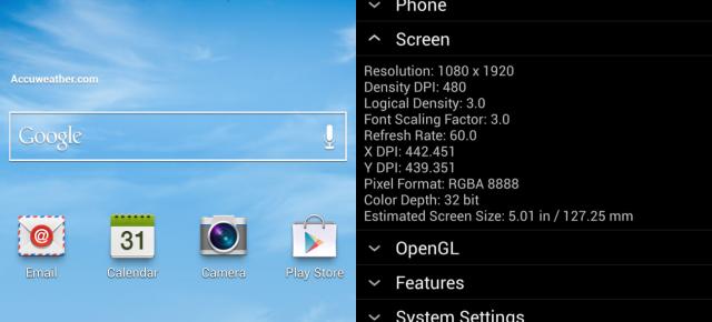 Capturi de ecran de pe Samsung Galaxy S IV confirmă scrollingul prin privire, pauză prin privire