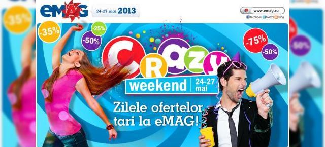 Crazy Weekend la eMAG.ro, cu 500 lei reducere la iPad-uri și 20% discount la accesorii pentru telefoane și tablete