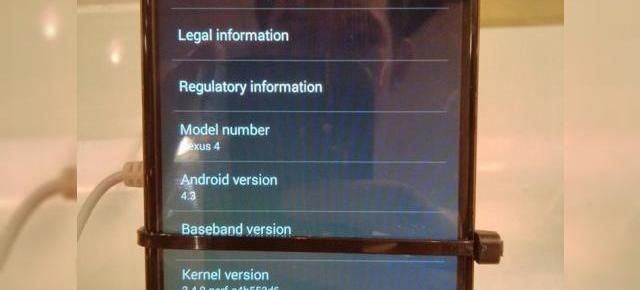 Android 4.3 surprins În acțiune pe Nexus 4, filmat și fotografiat (Video)