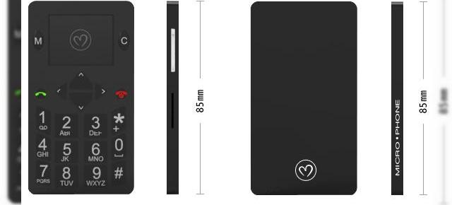 Micro-Phone, un mini telefon care Încape În orice buzunar, mic cât o carte de credit
