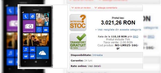 Nokia Lumia 925, primul Lumia metalic disponibil În România; Iată prețul de la Marketonline.ro!