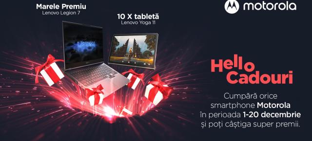 Motorola anunță campania de iarnă Hello Cadouri cu premii atractive; Iată cum poți câștiga tablete sau un laptop de gaming Lenovo Legion