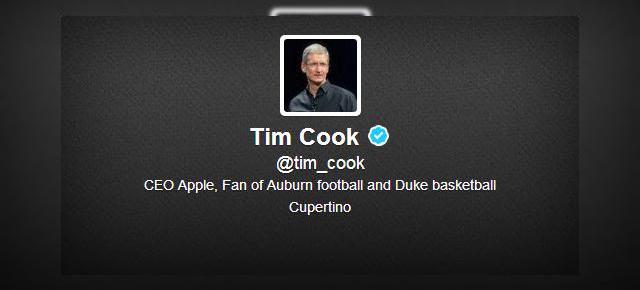 CEO-ul Apple, Tim Cook are În sfârșit un cont de Twitter