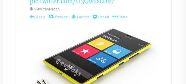 Lumia 1520 de culoare galbenă, alături de un misterios breloc pentru chei, Nokia!