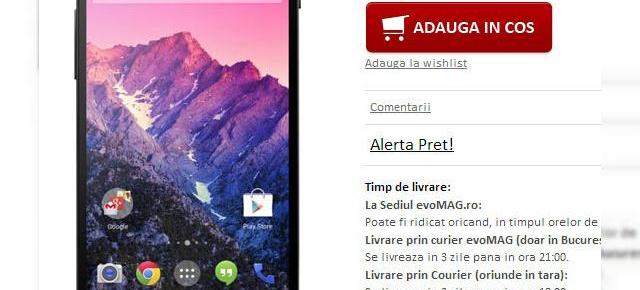 Nexus 5 deja disponibil În România; Prețul e atractiv!