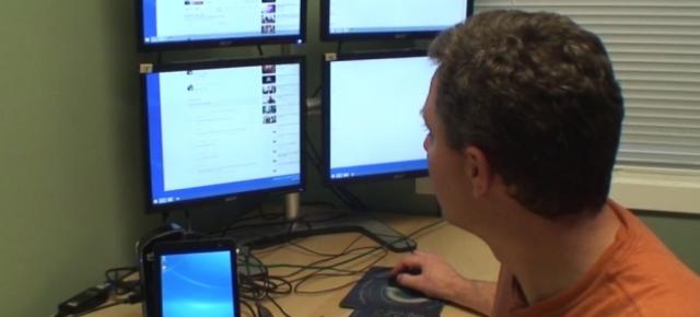 O tabletă Dell cu procesor Bay Trail surprinsă În acțiune conectată la 4 monitoare (Video)